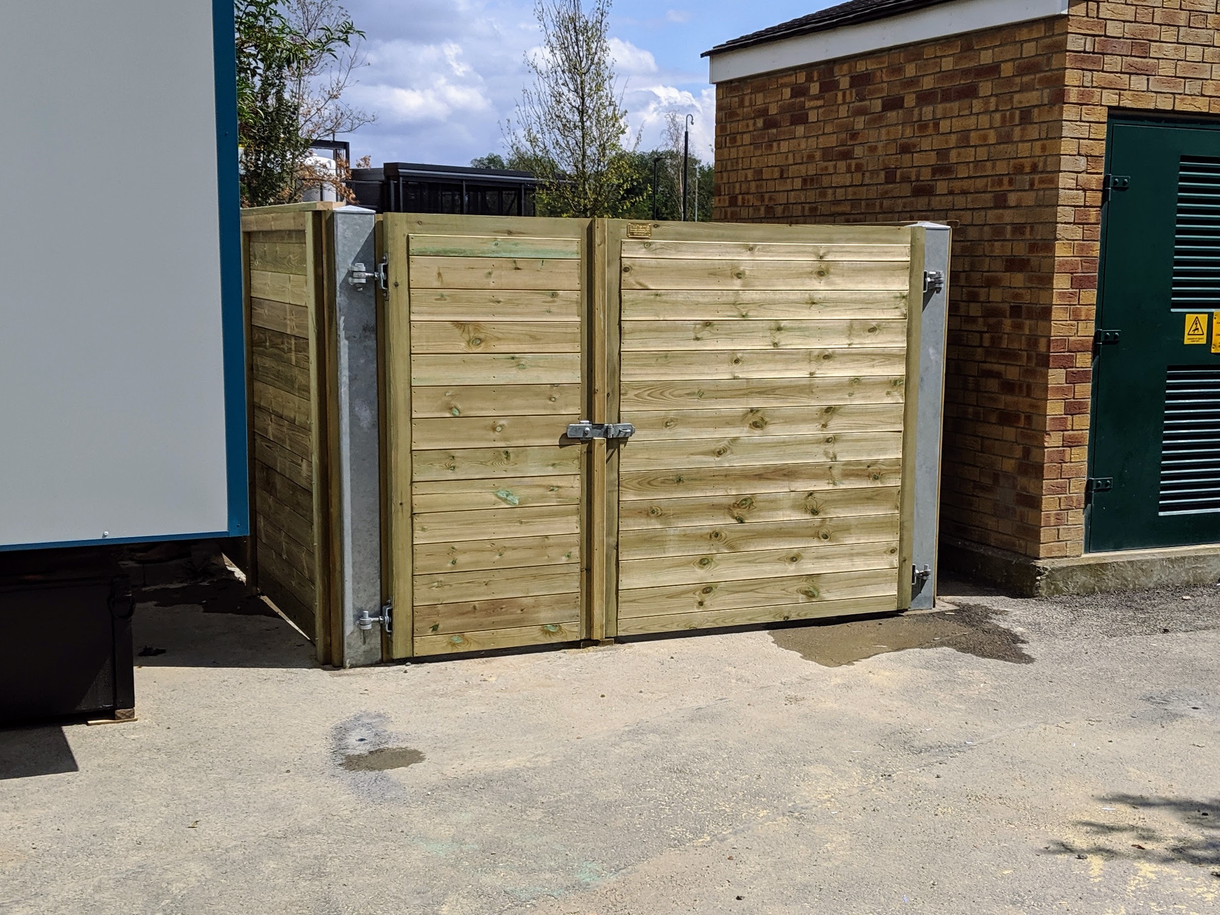 Acoustic Bin Enclosure Installation in Thanet electric gate project near Thanet